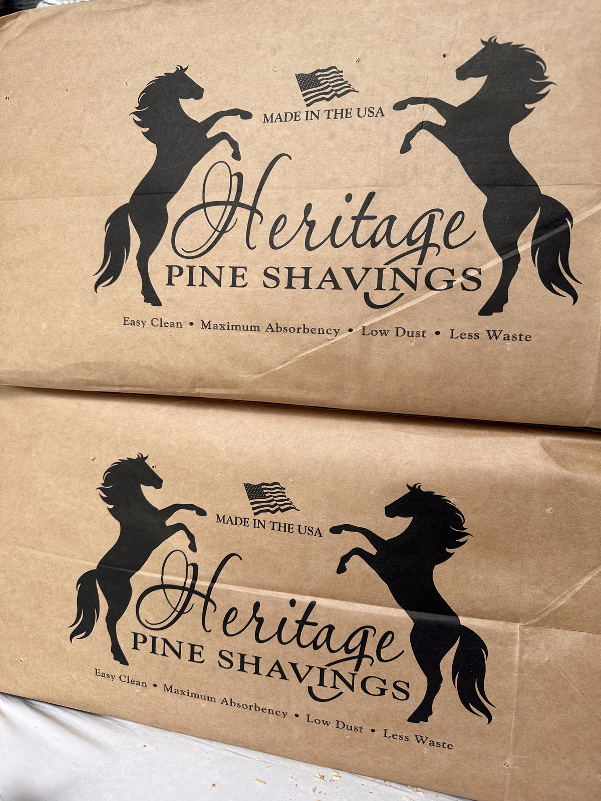 Heritage Pine Brand Yellow Pine Shavings, very absorbant and low dust