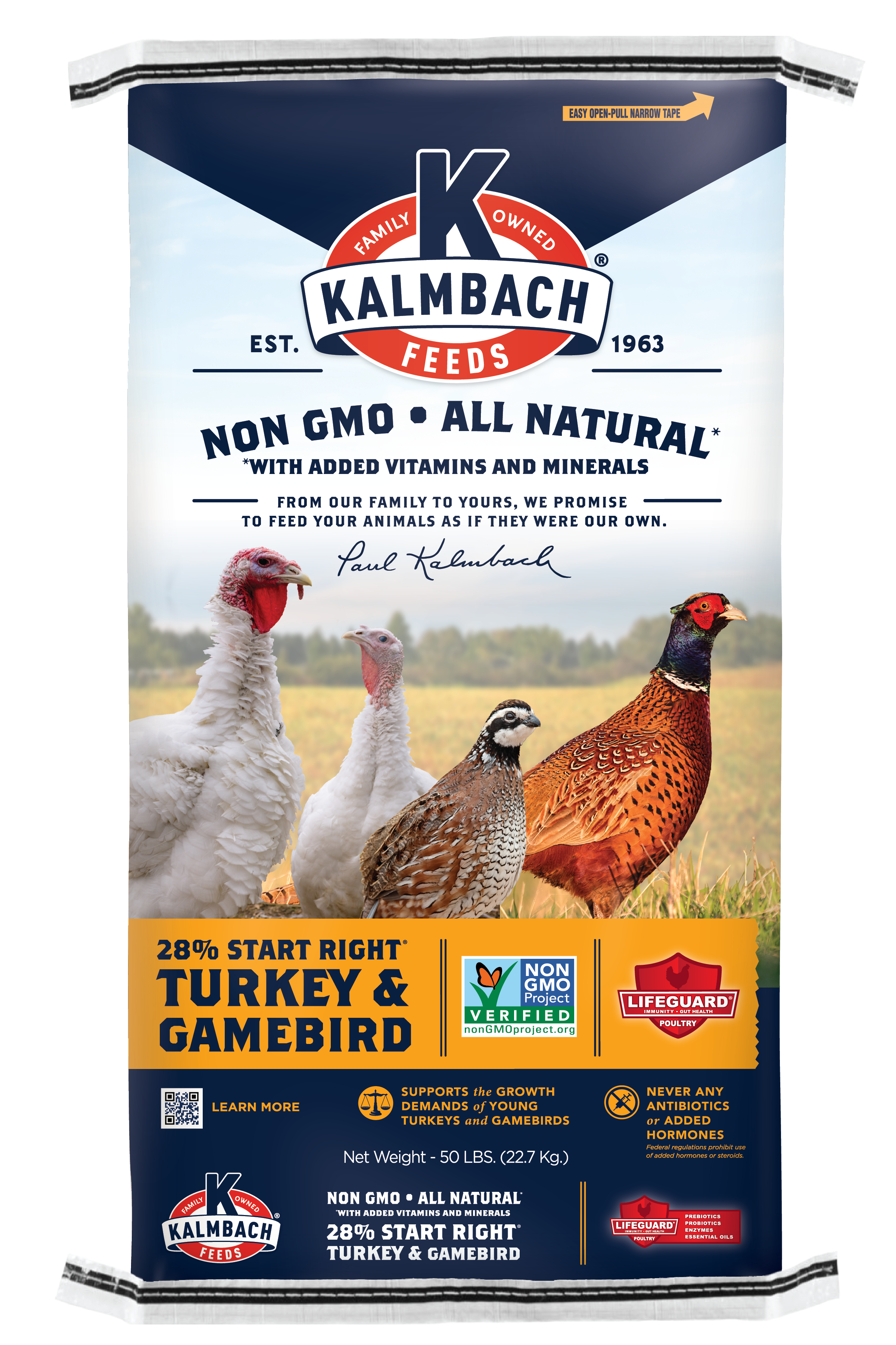 Kalmbach 28% Non-GMO Start Right™ Turkey & Gamebird Crumble