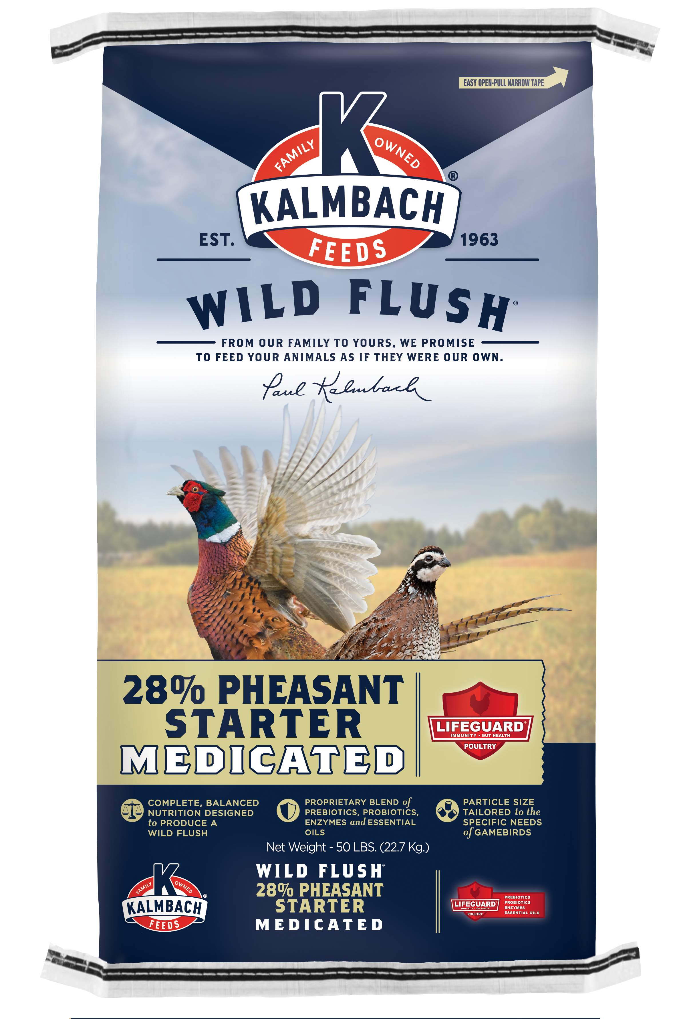 Kalmbach 28% Pheasant Starter Crumble (Medicated)
